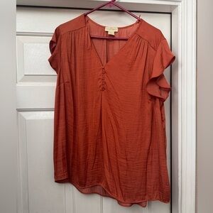 Cynthia Rowley Womens 1x  Mauve  Tunic Top